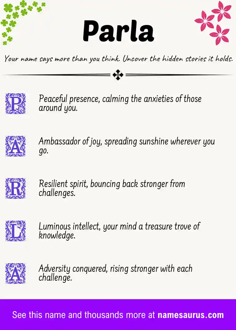 Acrostic poem about Parla.