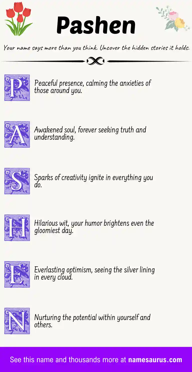 Acrostic poem about Pashen.
