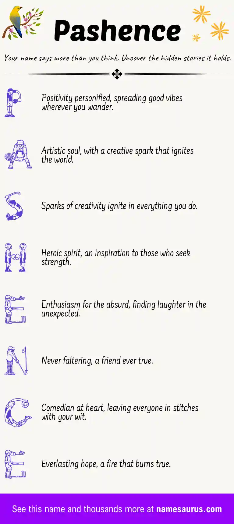 Acrostic poem about Pashence.