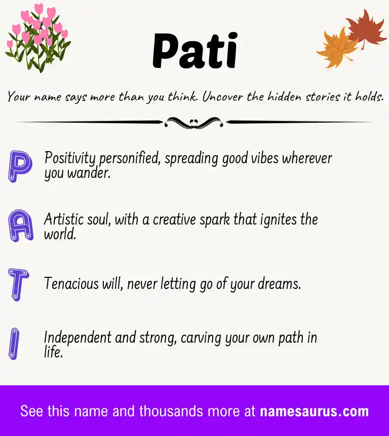 Acrostic poem about Pati.