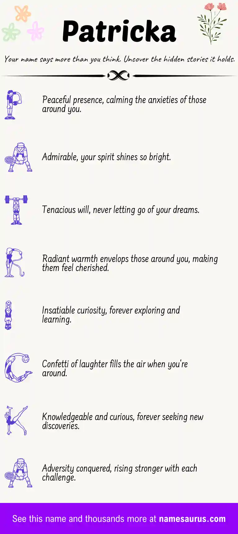 Acrostic poem about Patricka.