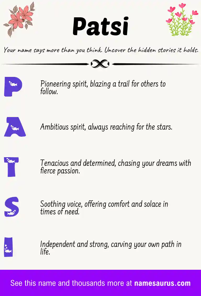 Acrostic poem about Patsi.