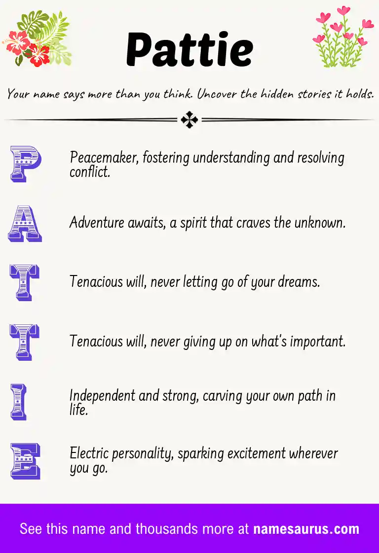 Acrostic poem about Pattie.