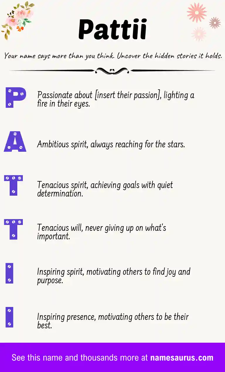 Acrostic poem about Pattii.