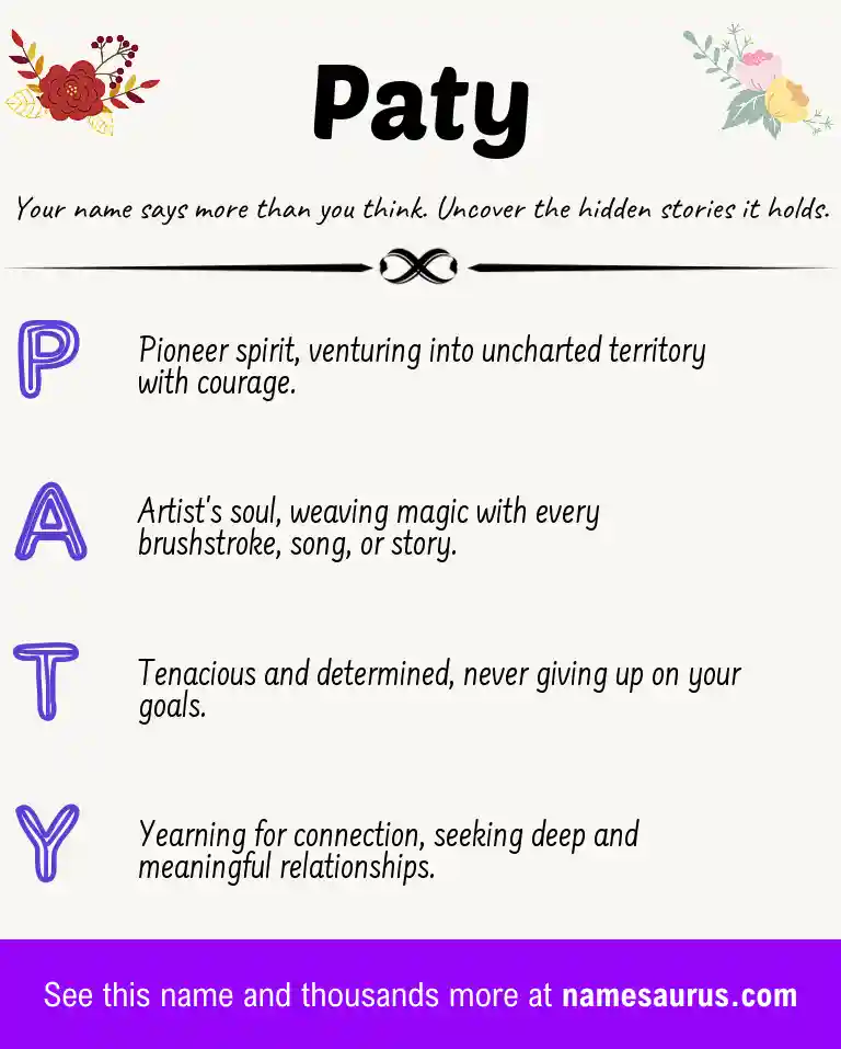 Acrostic poem about Paty.