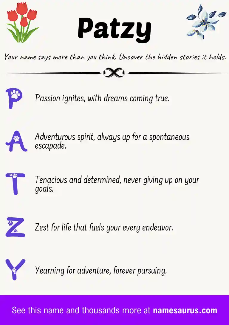 Acrostic poem about Patzy.
