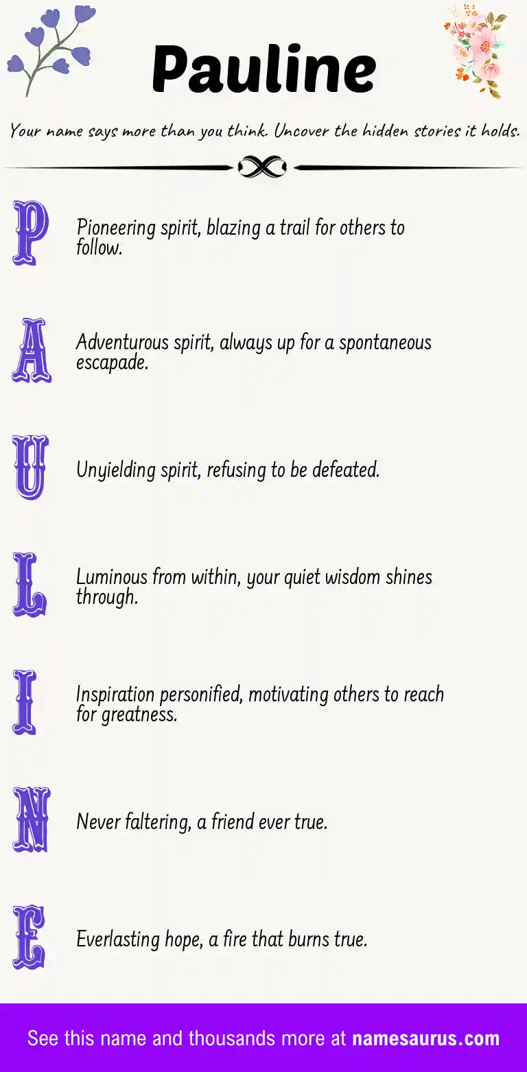 Acrostic poem about Pauline.