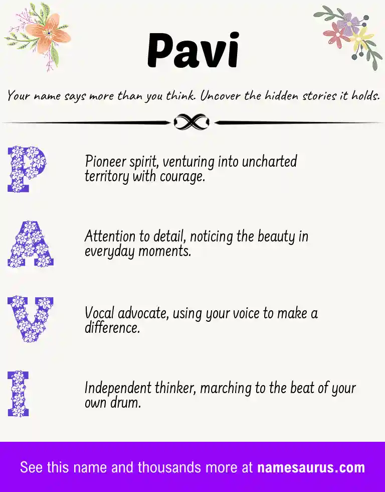 Acrostic poem about Pavi.