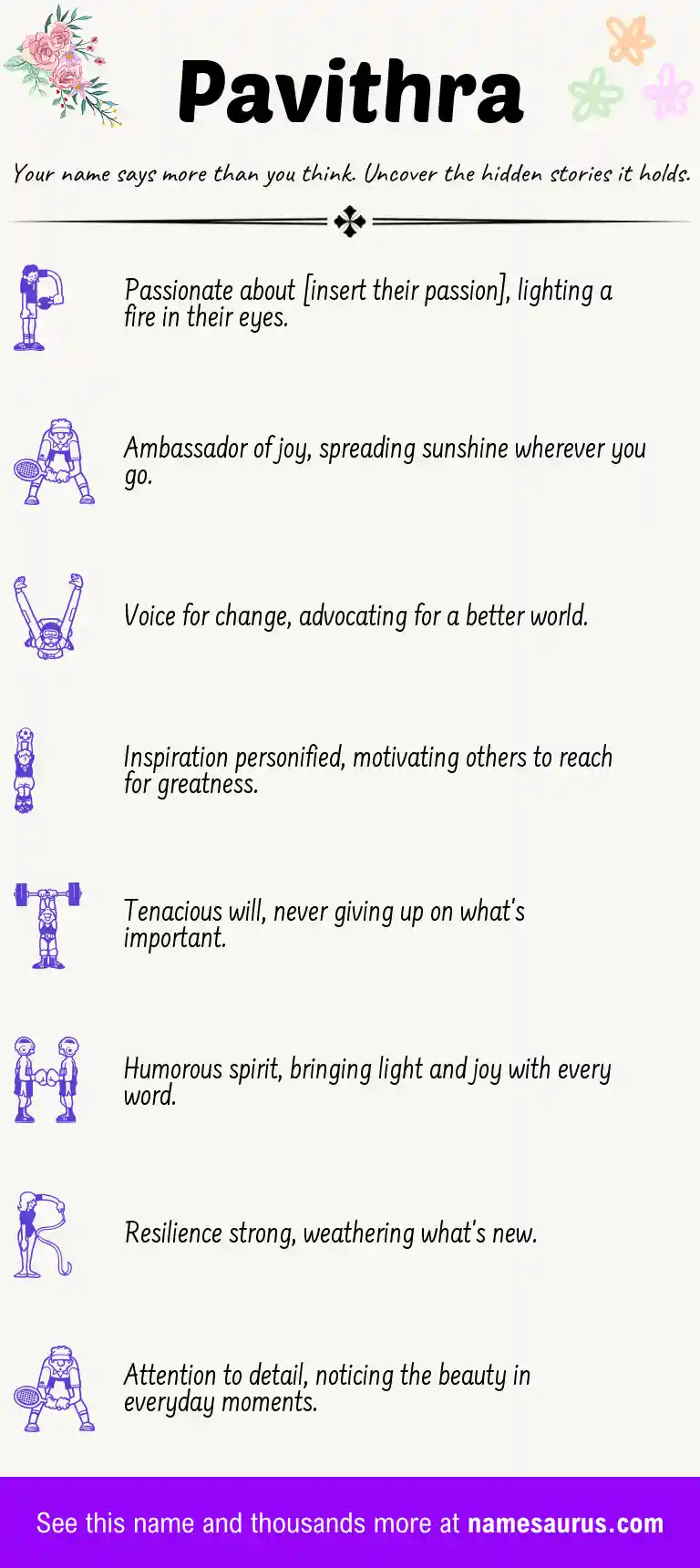 Acrostic poem about Pavithra.