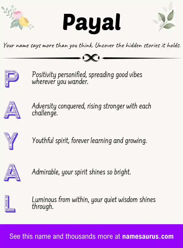 Acrostic poem about Payal.