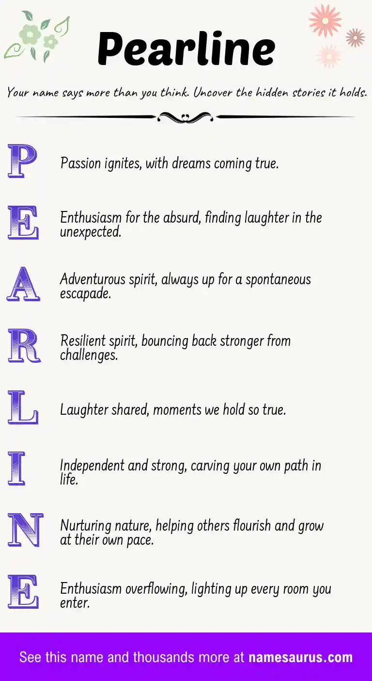 Acrostic poem about Pearline.