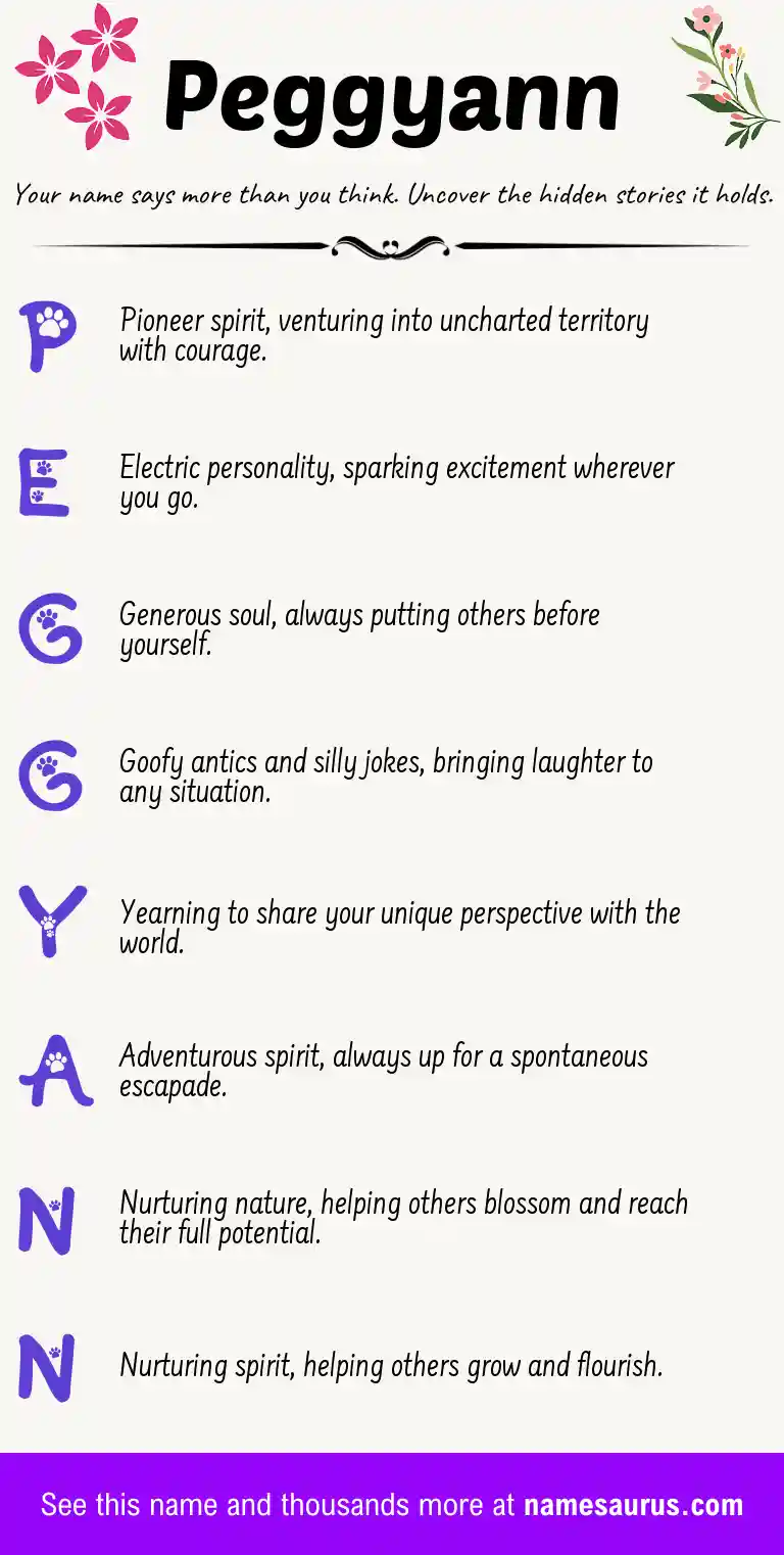 Acrostic poem about Peggyann.