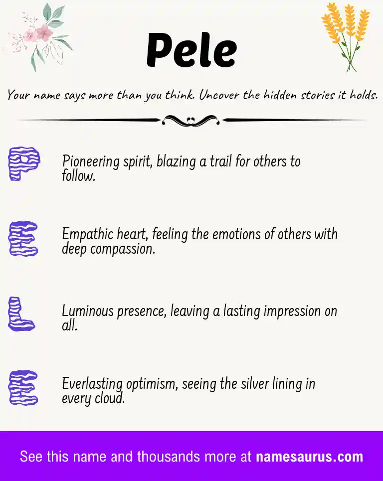 Acrostic poem about Pele.