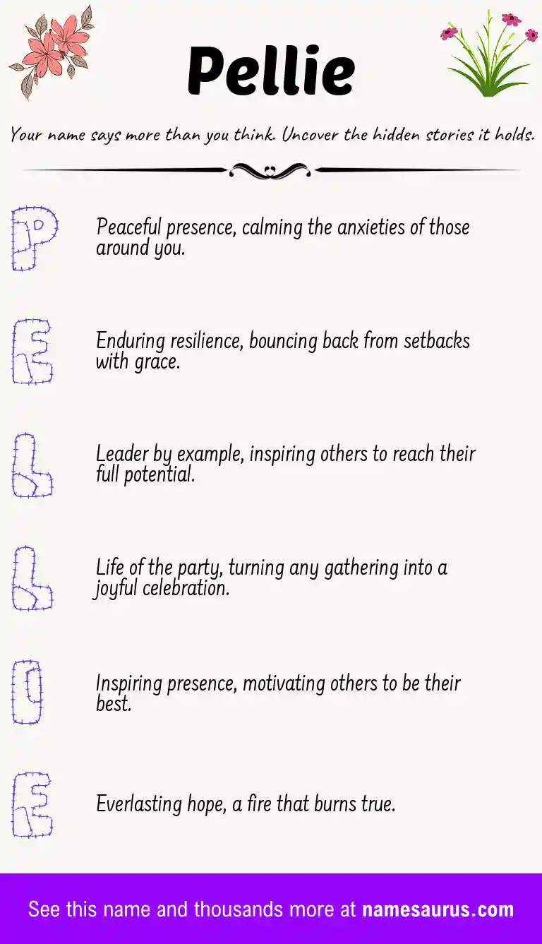 Acrostic poem about Pellie.