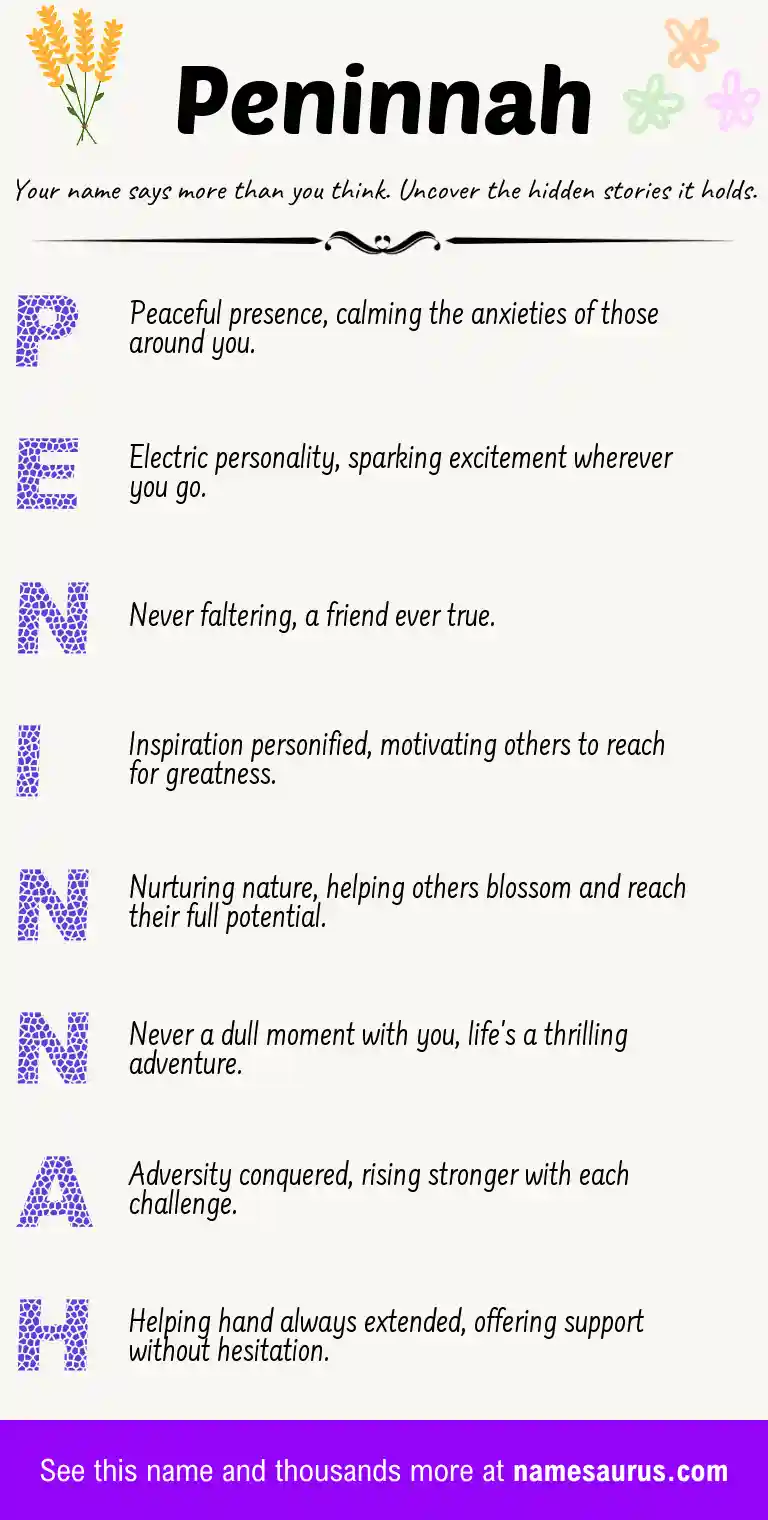 Acrostic poem about Peninnah.