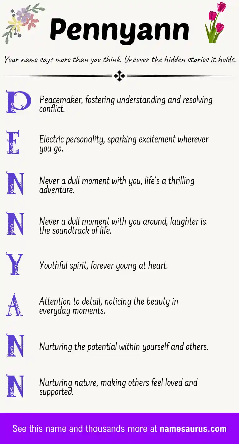 Acrostic poem about Pennyann.