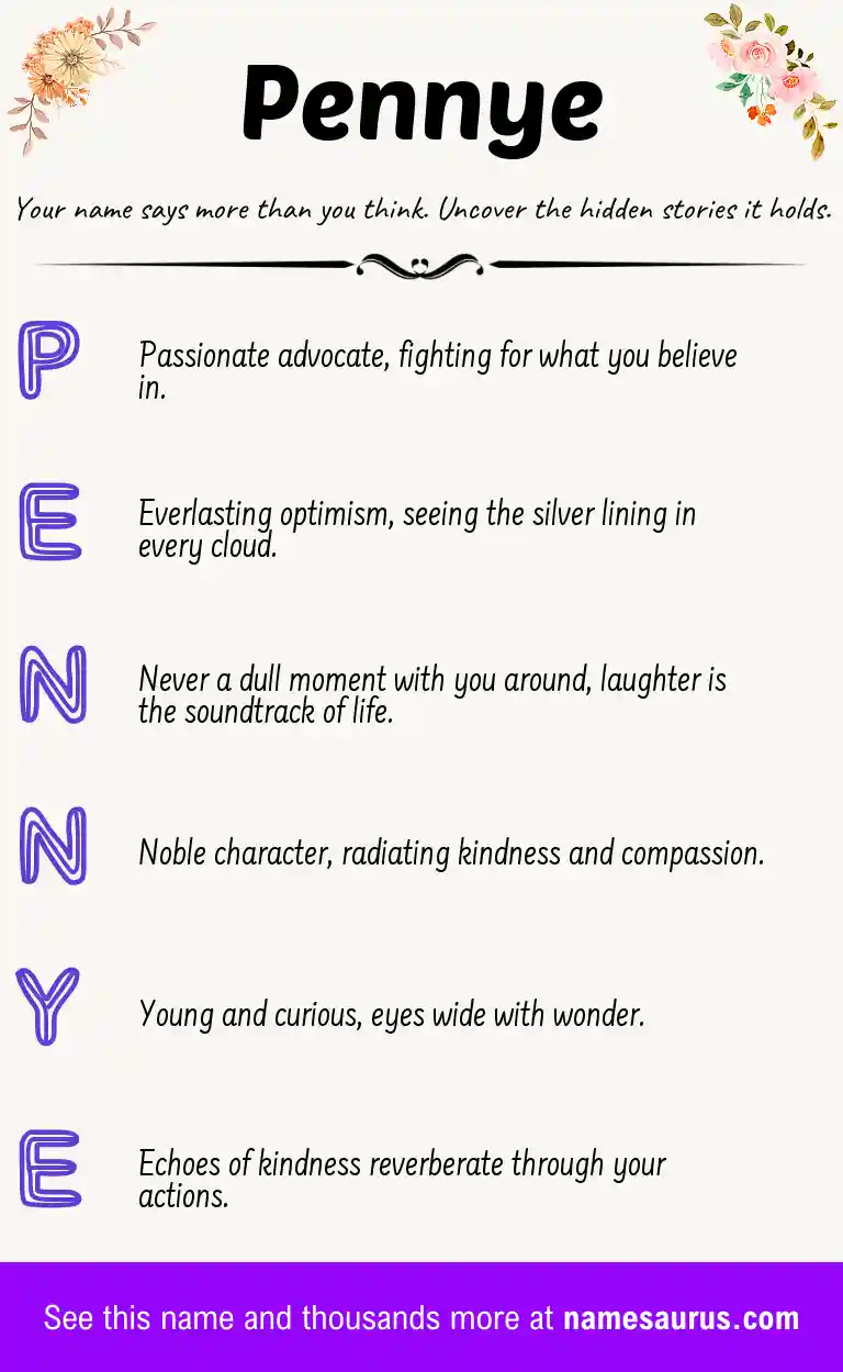 Acrostic poem about Pennye.