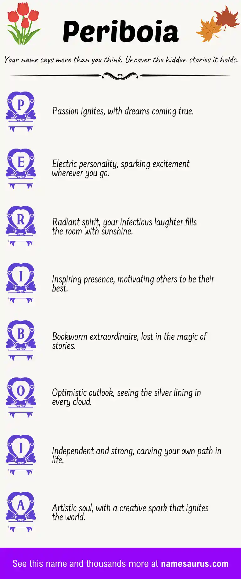 Acrostic poem about Periboia.
