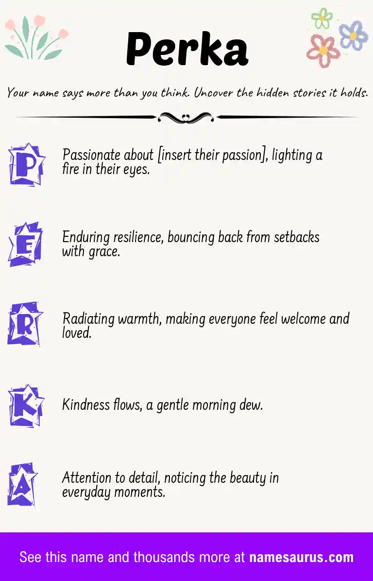 Acrostic poem about Perka.