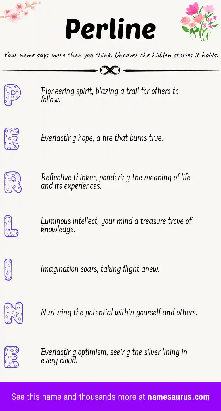 Acrostic poem about Perline.