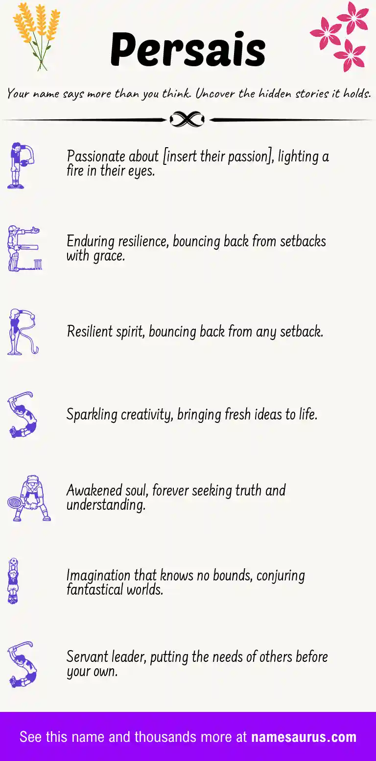 Acrostic poem about Persais.