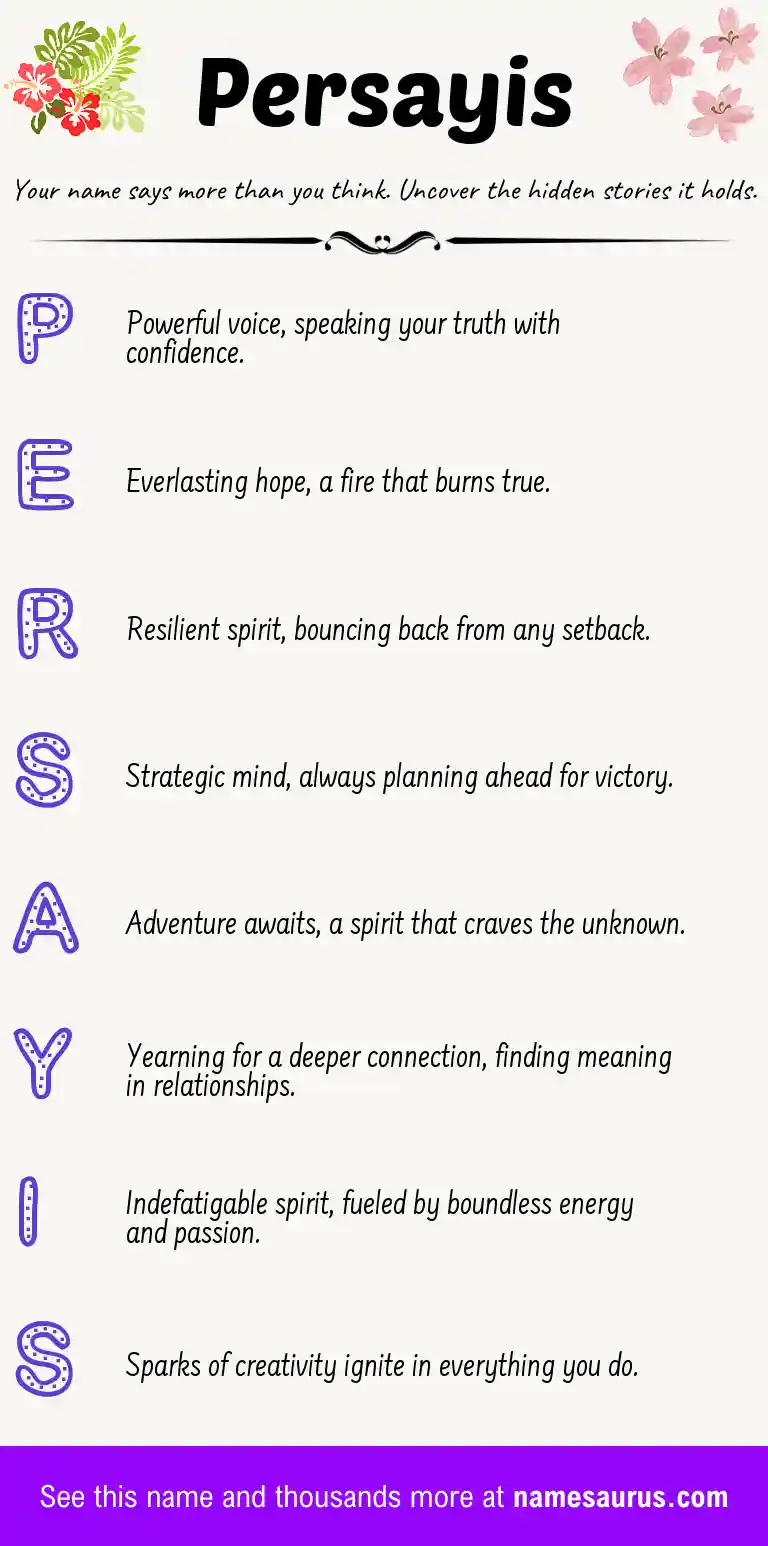 Acrostic poem about Persayis.
