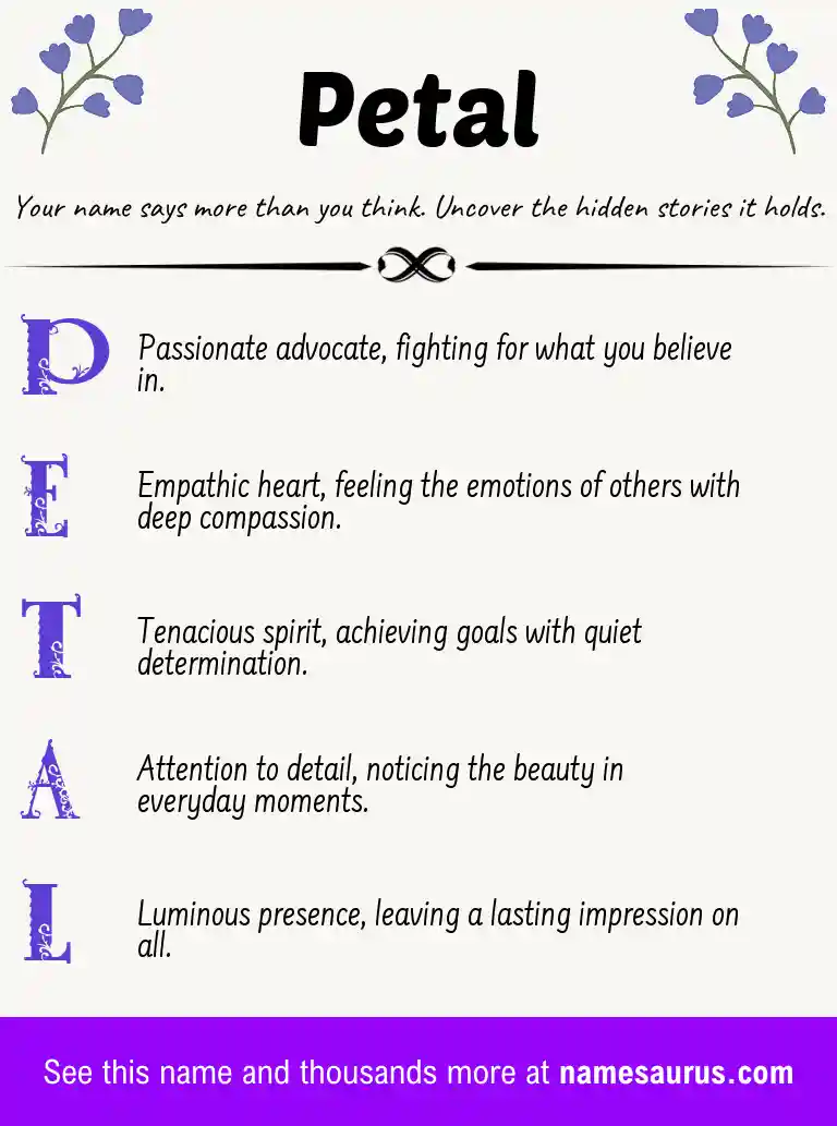 Acrostic poem about Petal.