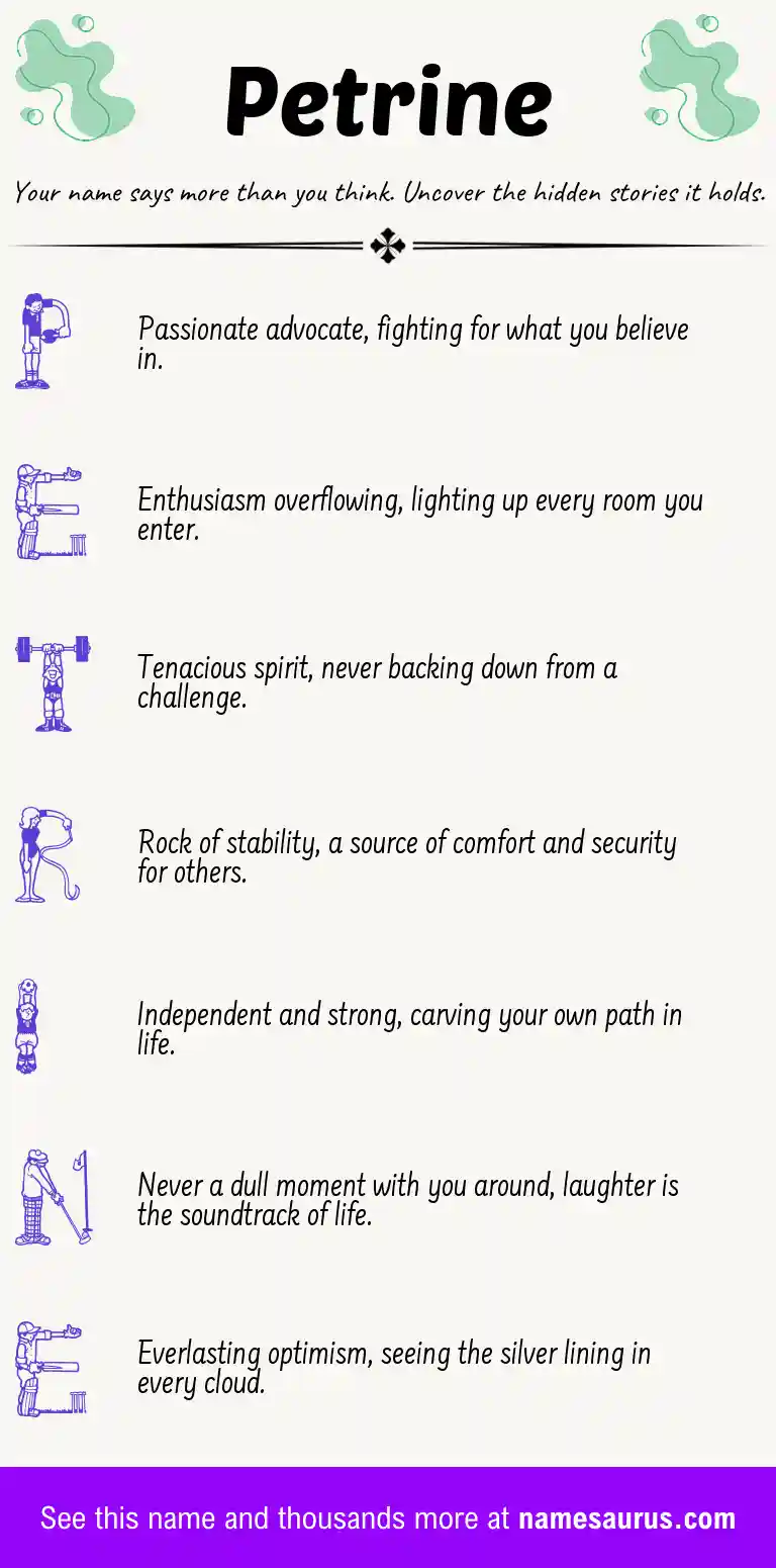 Acrostic poem about Petrine.