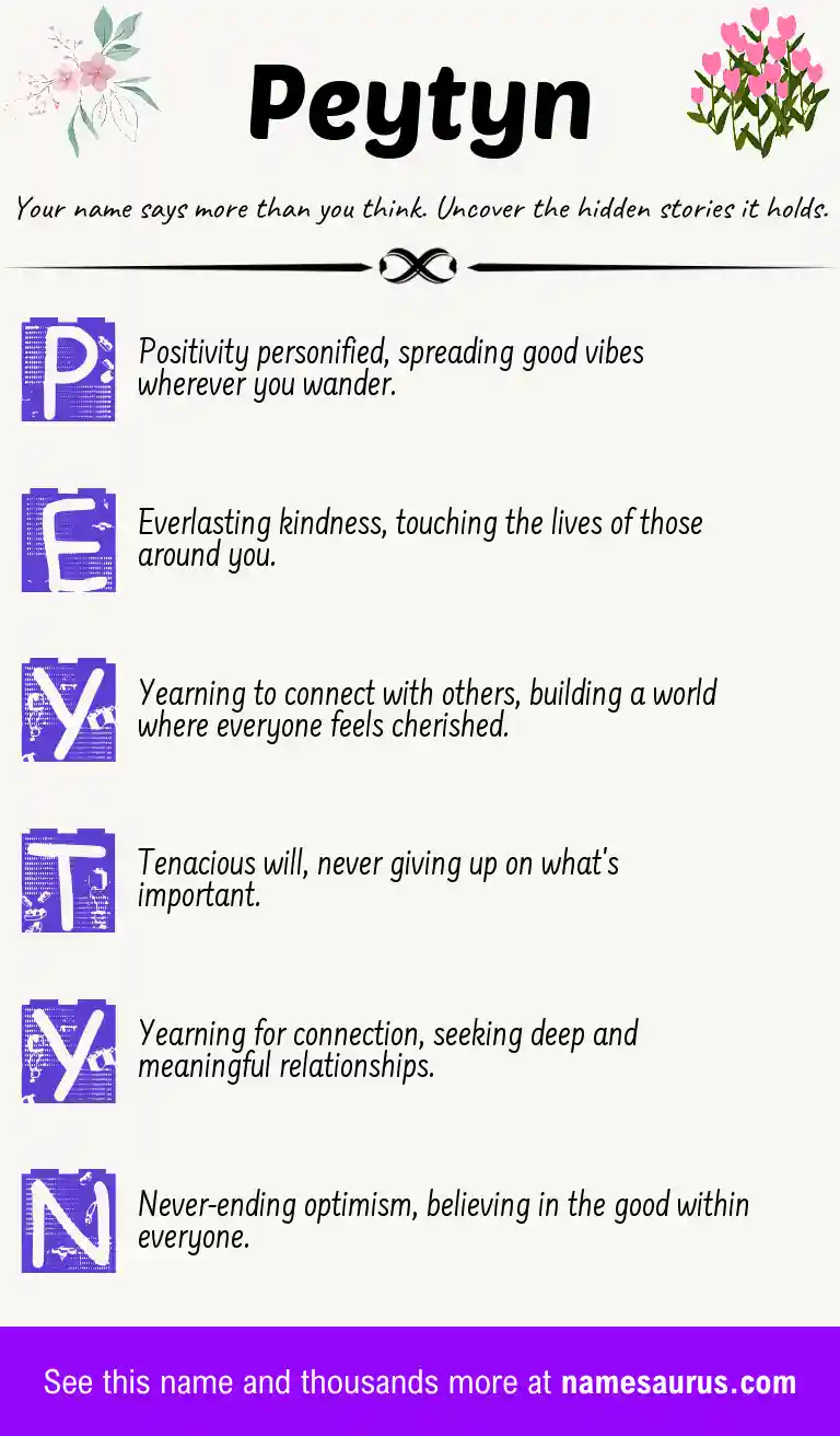 Acrostic poem about Peytyn.