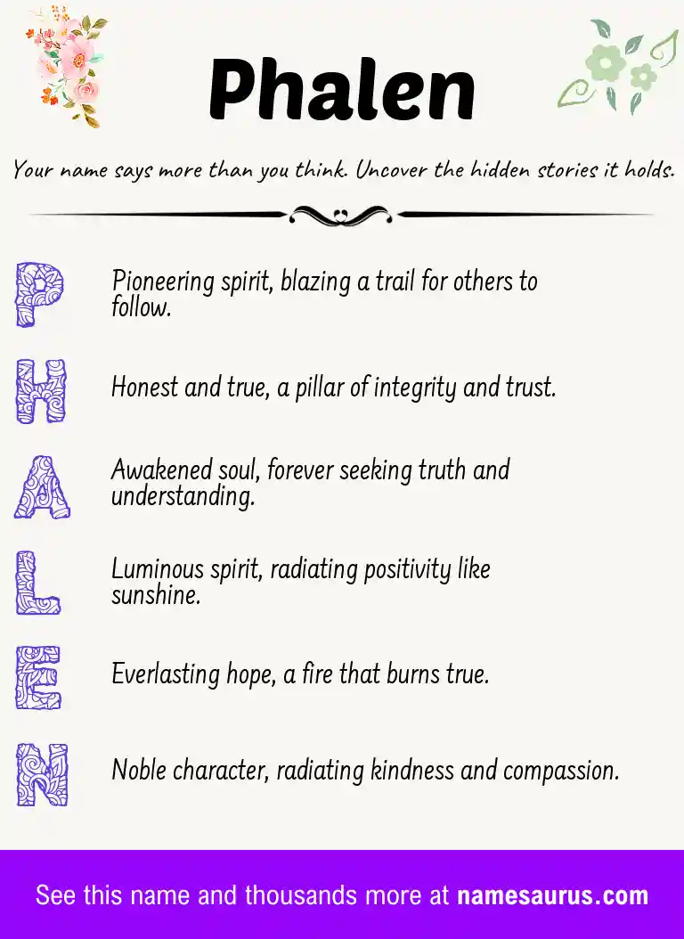Acrostic poem about Phalen.