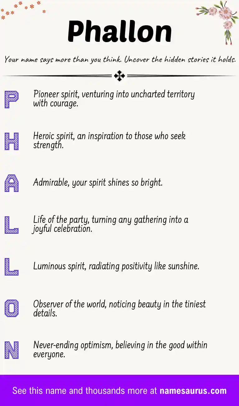 Acrostic poem about Phallon.