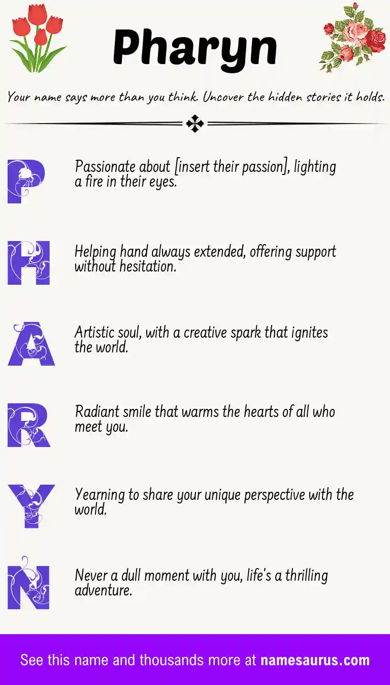 Acrostic poem about Pharyn.