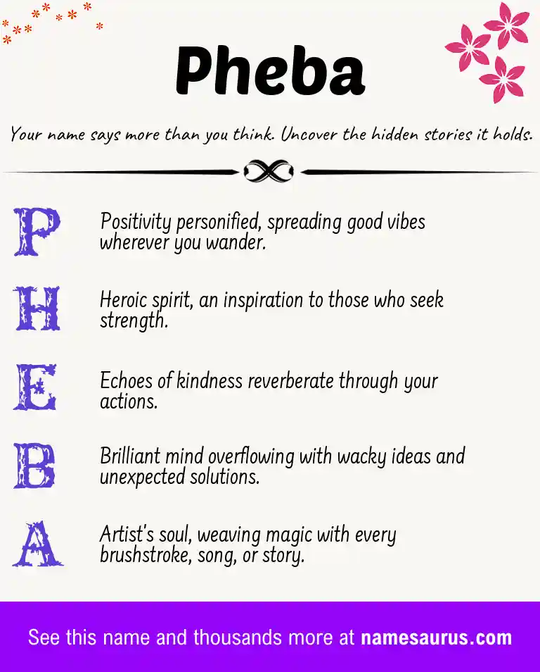 Acrostic poem about Pheba.