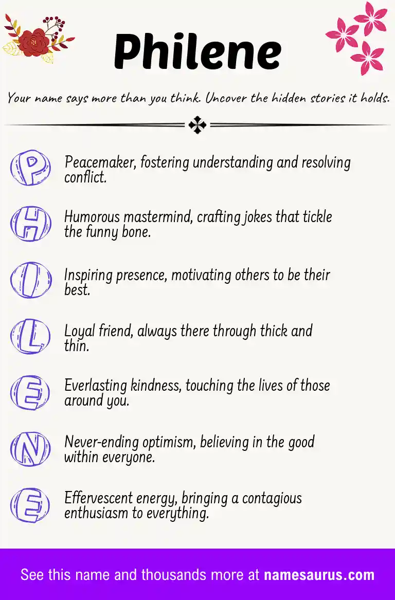 Acrostic poem about Philene.