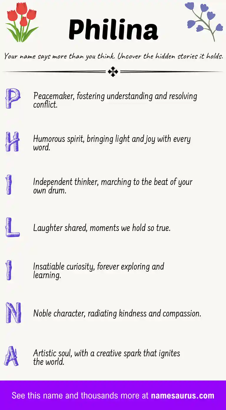 Acrostic poem about Philina.