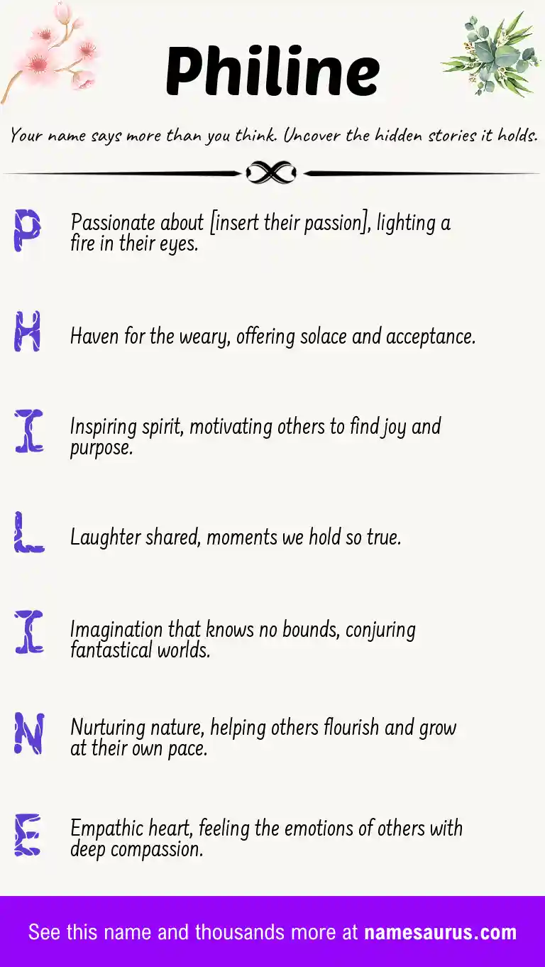 Acrostic poem about Philine.