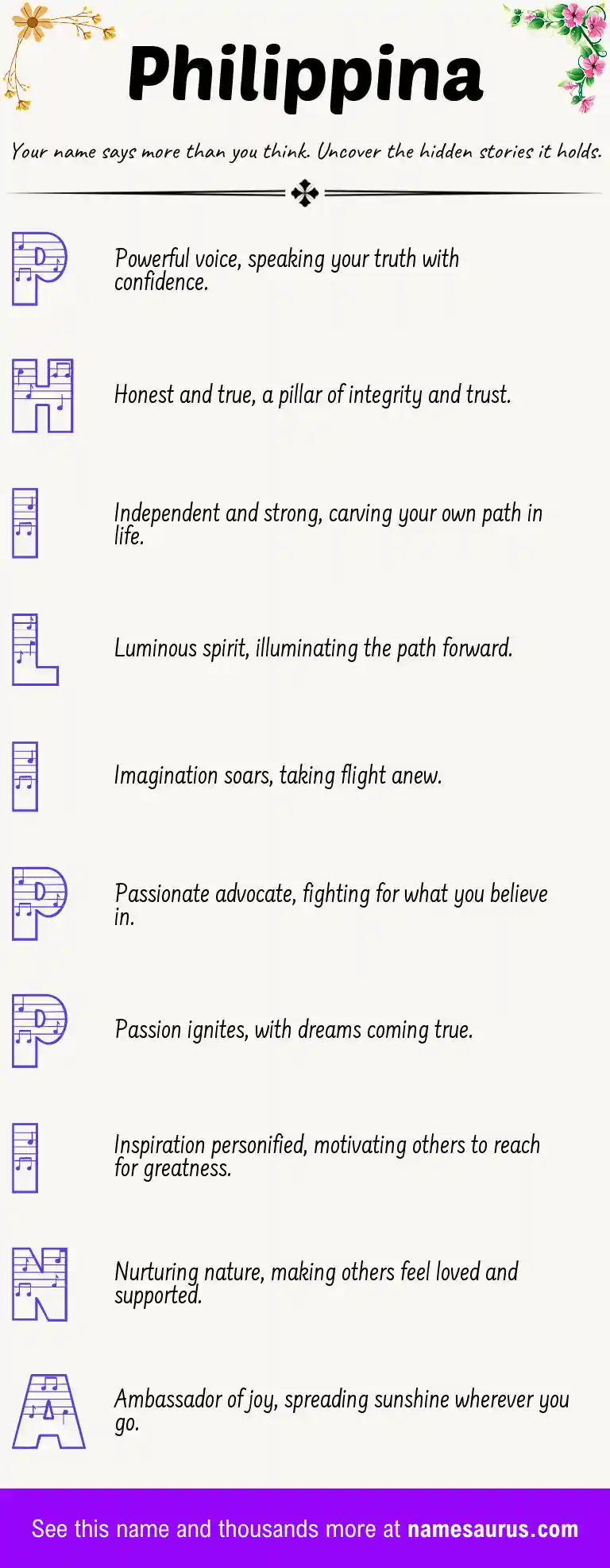 Acrostic poem about Philippina.