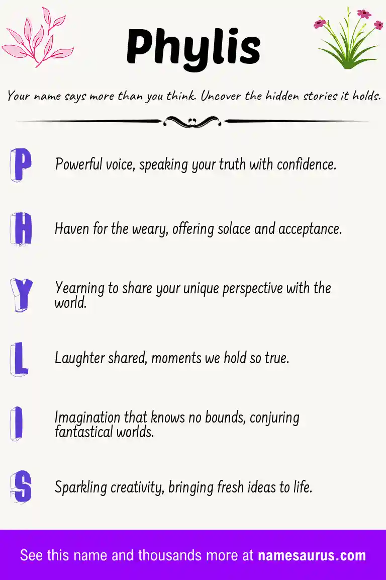 Acrostic poem about Phylis.