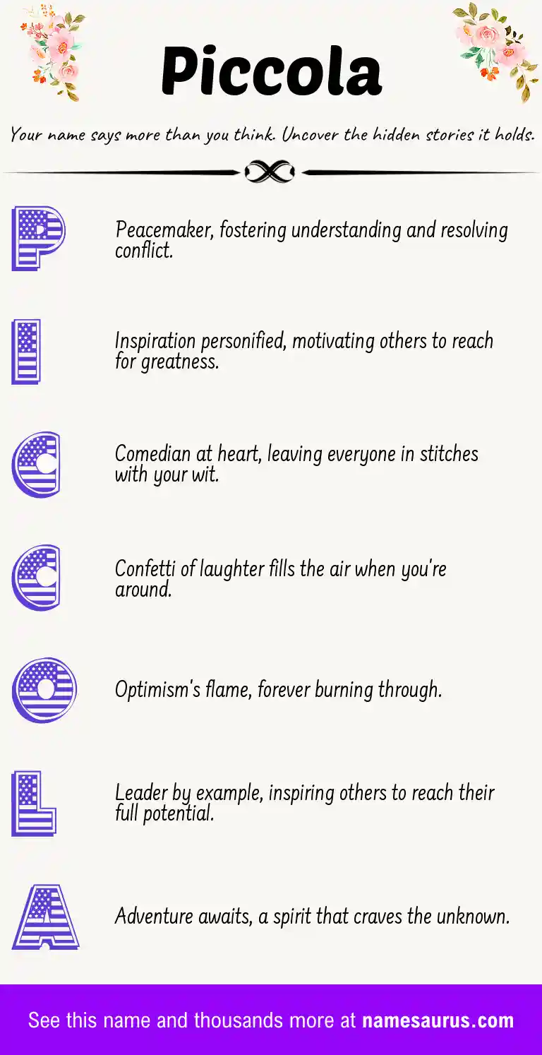 Acrostic poem about Piccola.