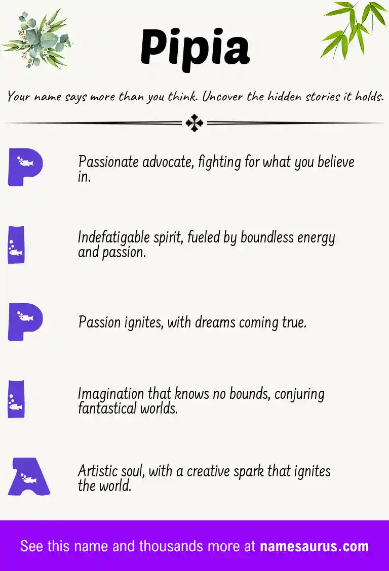Acrostic poem about Pipia.