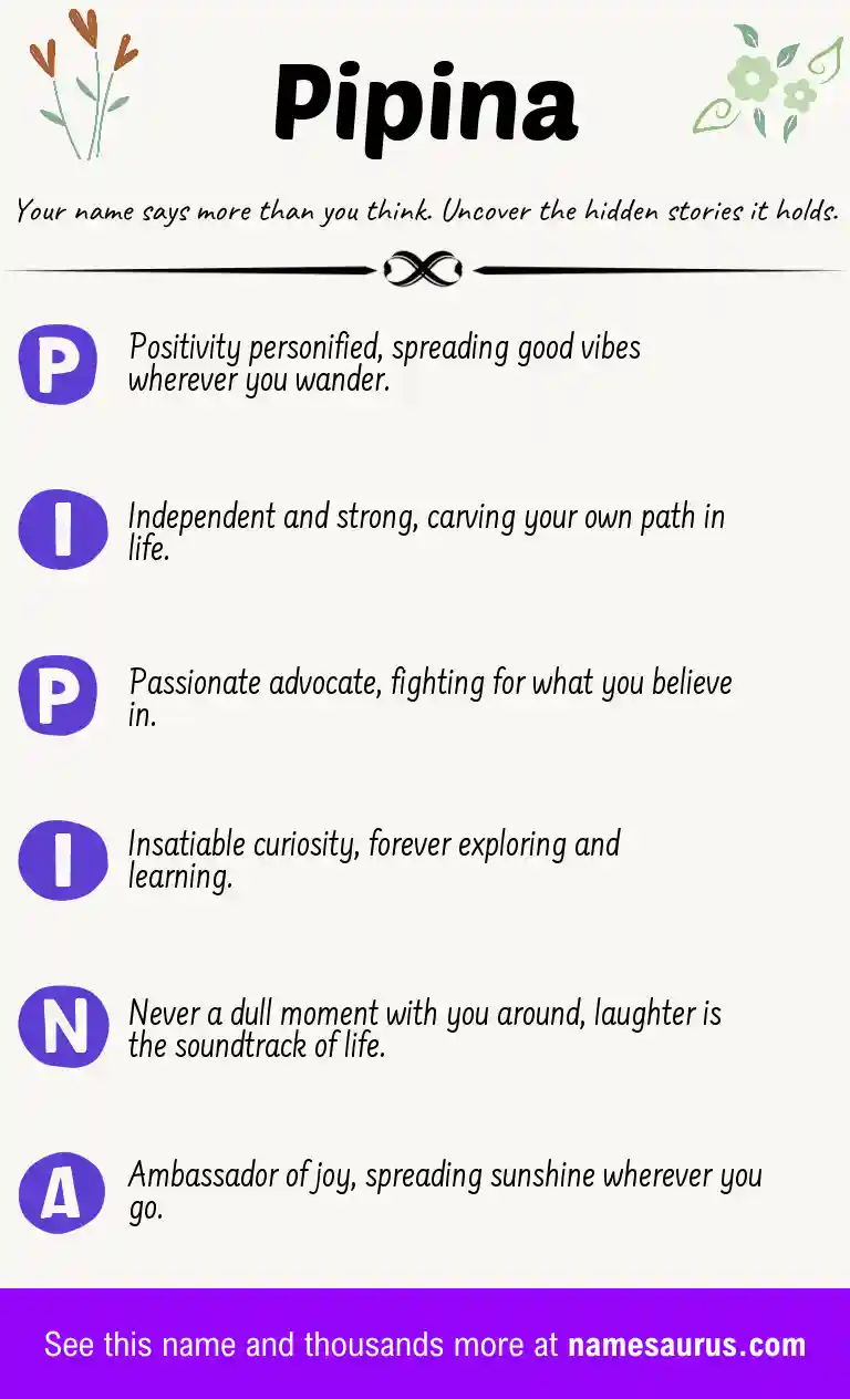 Acrostic poem about Pipina.
