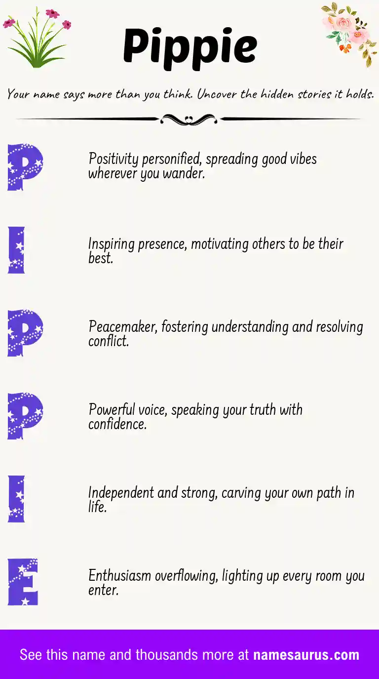 Acrostic poem about Pippie.