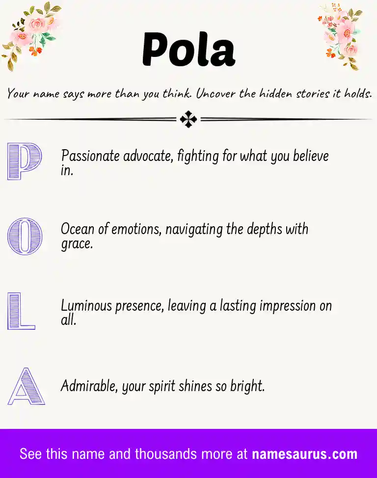 Acrostic poem about Pola.