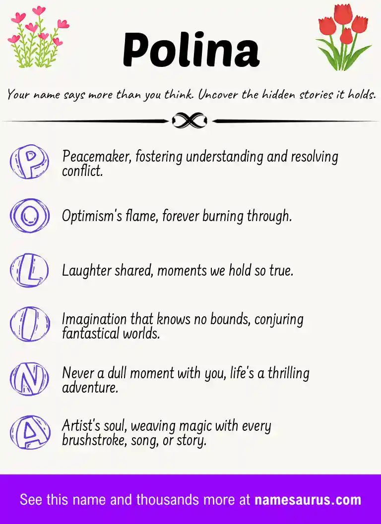 Acrostic poem about Polina.