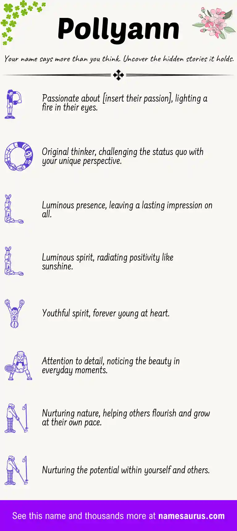 Acrostic poem about Pollyann.