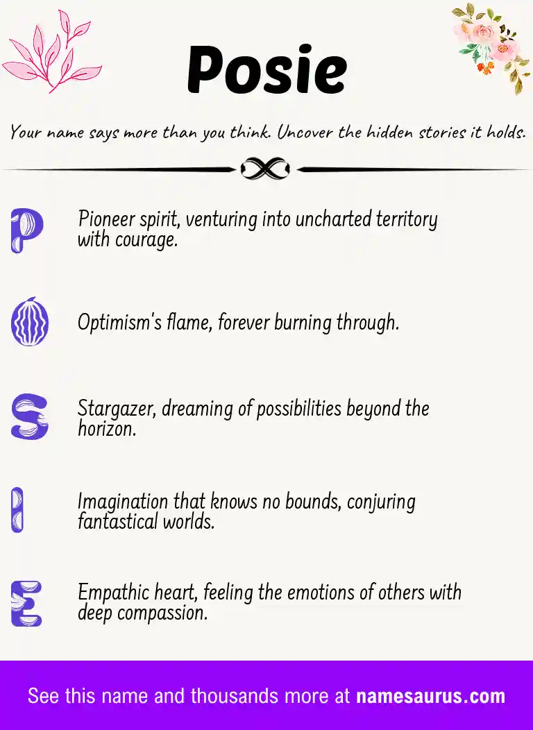 Acrostic poem about Posie.