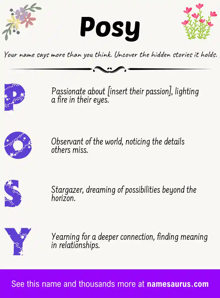 Acrostic poem about Posy.