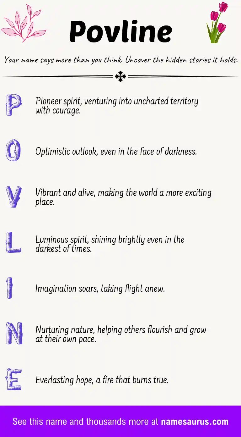 Acrostic poem about Povline.