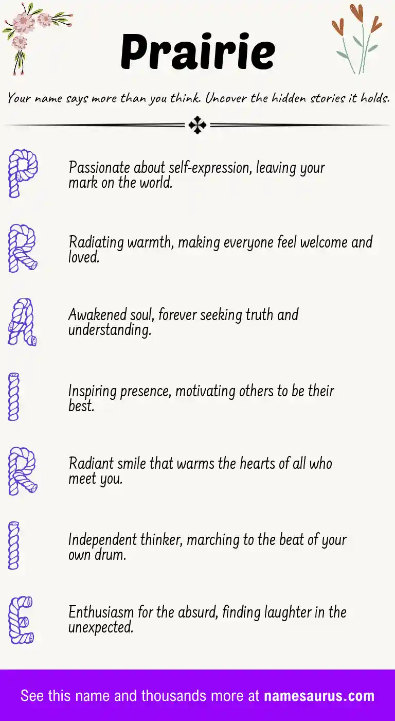 Acrostic poem about Prairie.