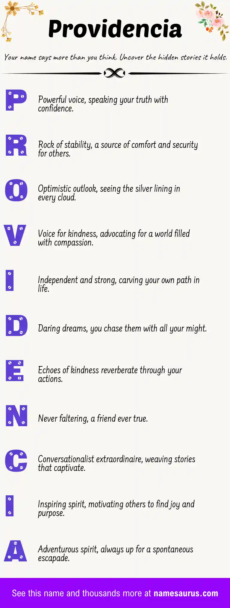 Acrostic poem about Providencia.